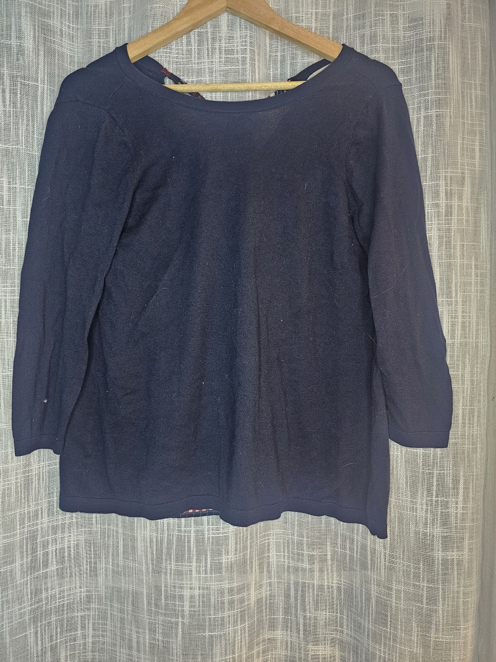 LOFT Navy Knit Pullover Top